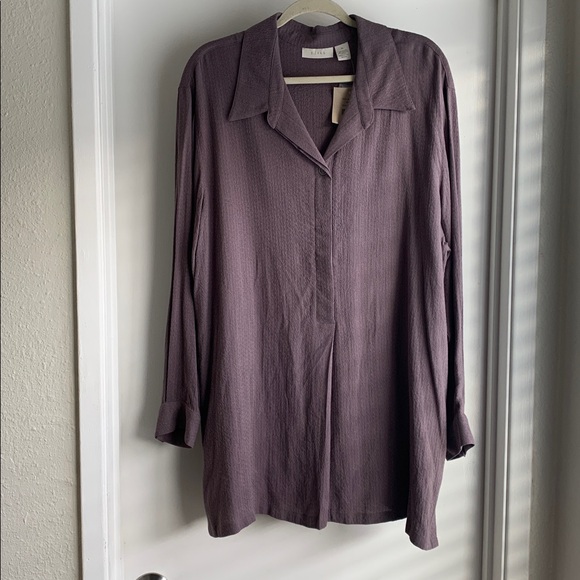 J. Jill Tops - NWT J. Jill Women's Smoky Lilac Down Shirt Size XL